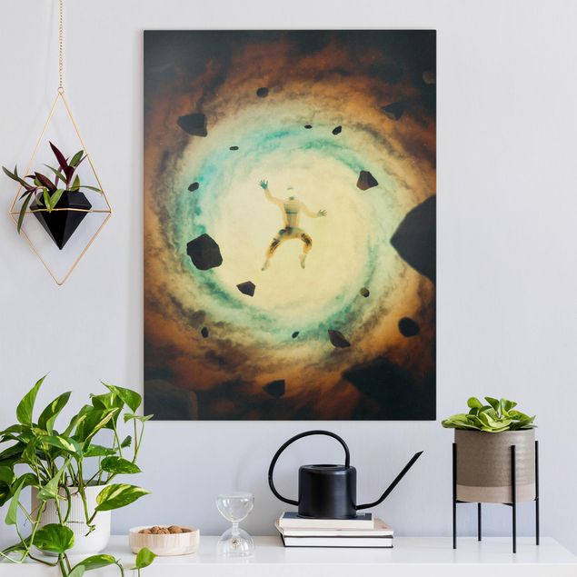 Nursery decoration Retro Collage - In Space