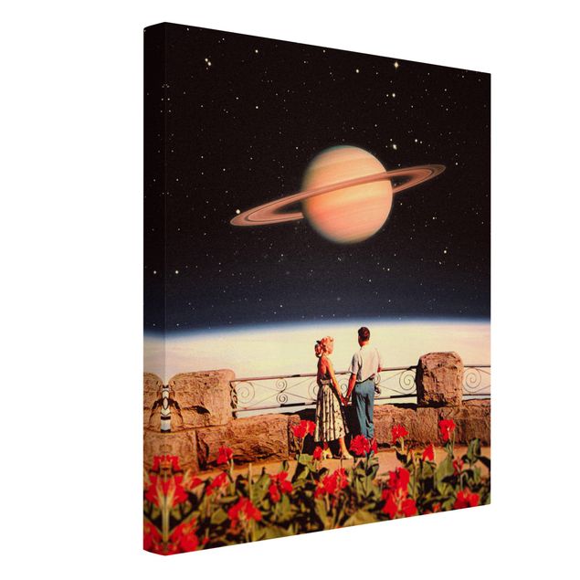 Floral picture Retro Collage - Love In Space