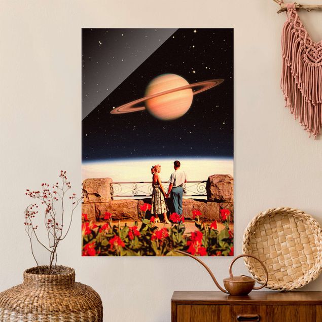 Kids room decor Retro Collage - Love In Space