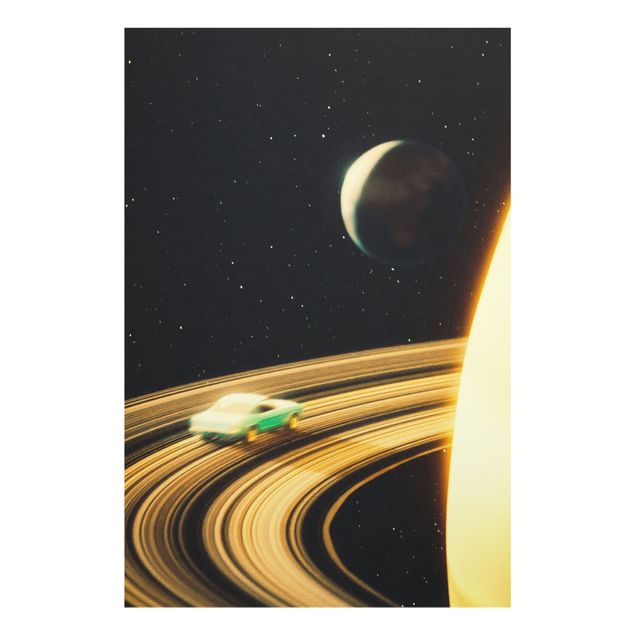 Black prints Retro Collage - Saturn Highway