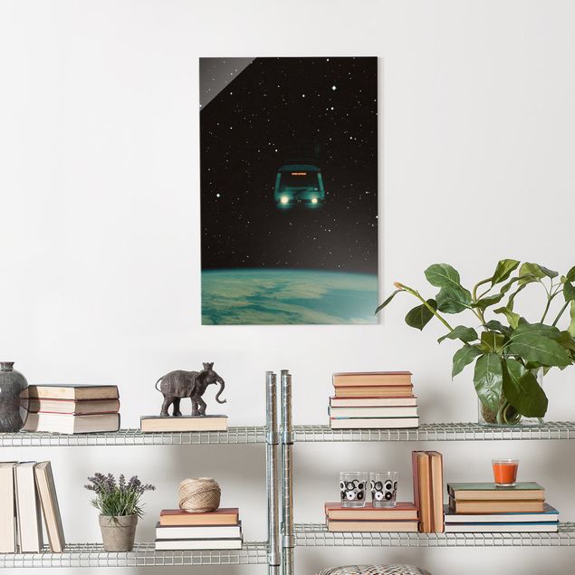Contemporary art prints Retro Collage - Space Express