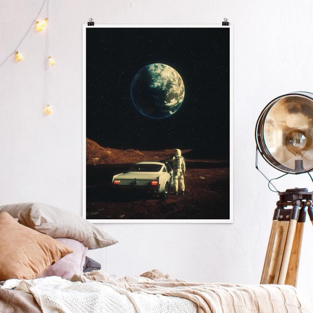 Prints vintage Retro Collage - Far Away From Home