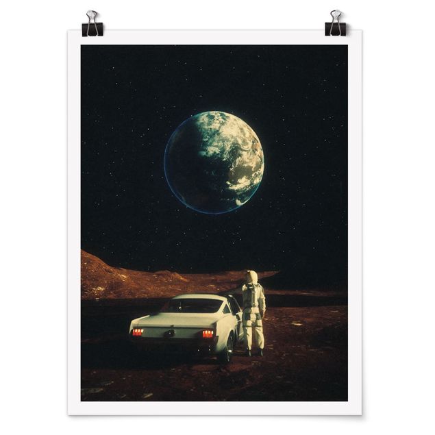 Prints black Retro Collage - Far Away From Home