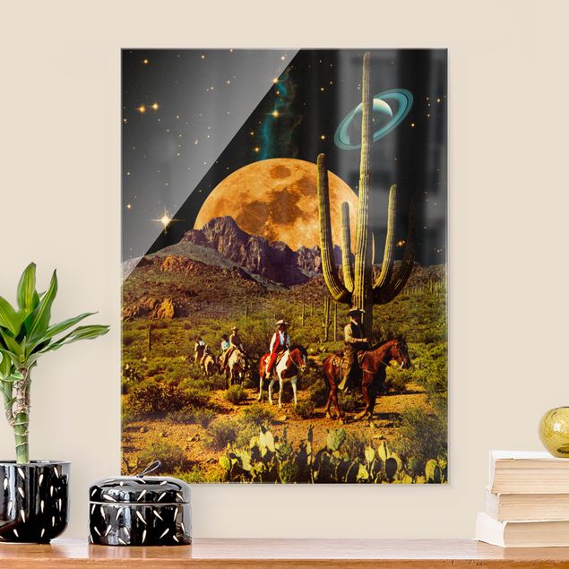Landscape canvas prints Retro Collage - Space Cowboys