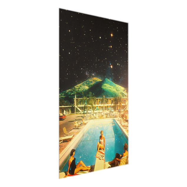 Automotive wall art Retro Collage - Space Pool