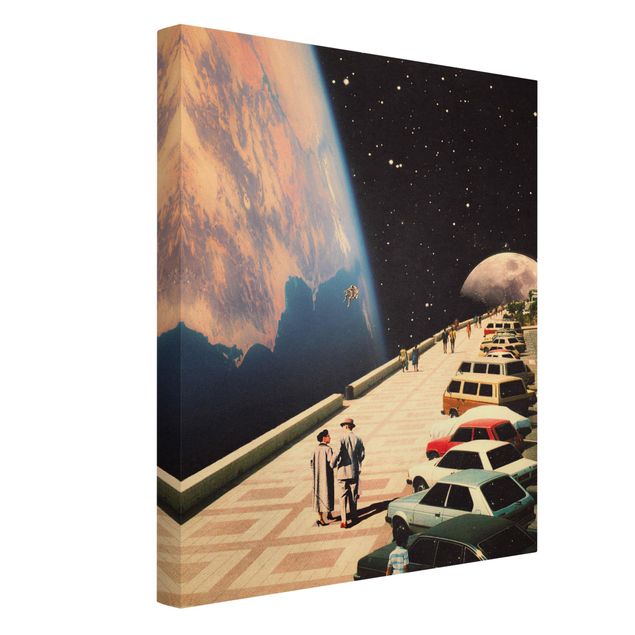 Prints modern Retro Collage - Boardwalk In Space