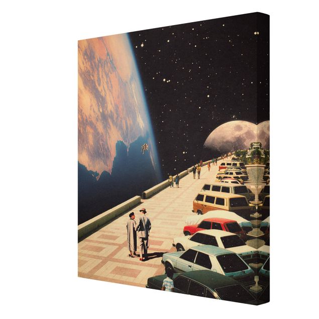 Prints Retro Collage - Boardwalk In Space