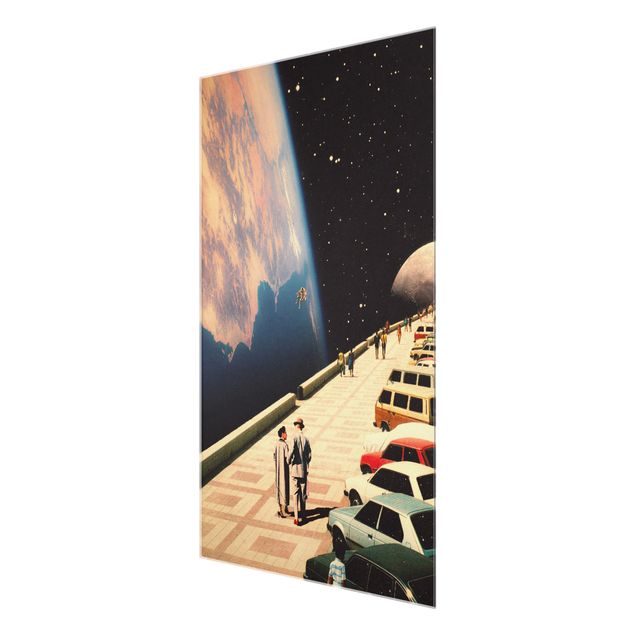 Prints Retro Collage - Boardwalk In Space