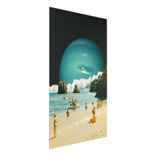 Sea print Retro Collage - Space Beach