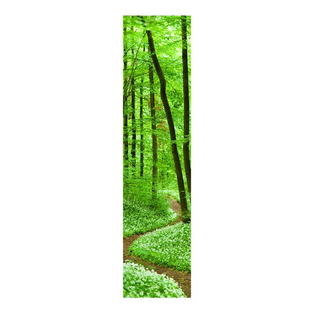 Sliding panel curtains landscape Romantic Forest Track