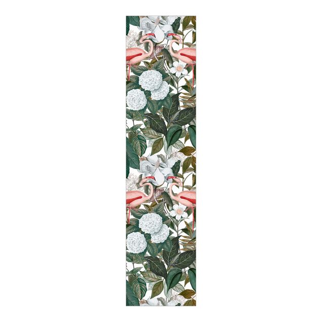 Sliding panel curtains flower Watercolour Blobs In Indigo