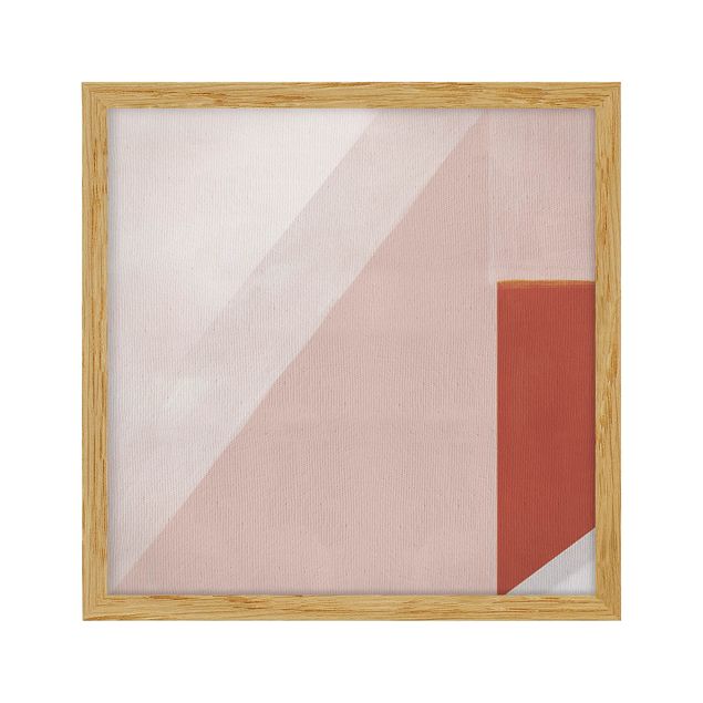 Framed abstract wall art Pink Geometry