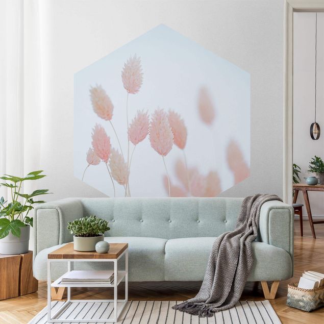 Modern wallpaper designs Grass Tips In Pale Pink