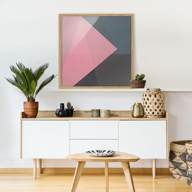 Prints modern Pink Transparency Geometry
