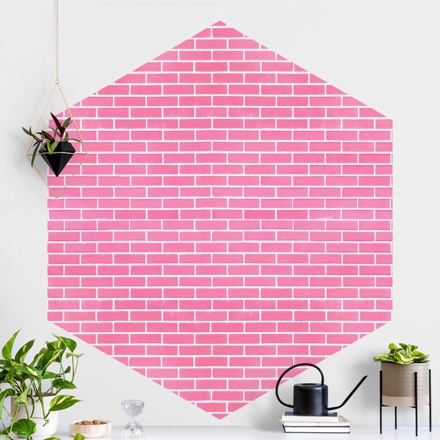 Kitchen Pink Brick Wall