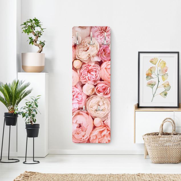 Country style coat rack Roses Rosé Coral Shabby