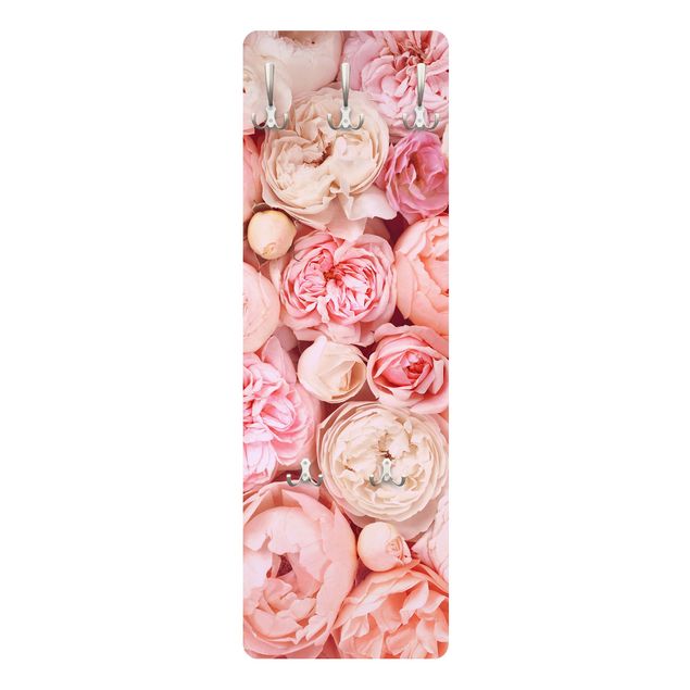 Wall coat rack Roses Rosé Coral Shabby