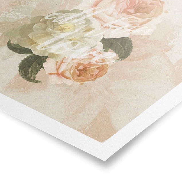 Pink wall art Roses - All for Love