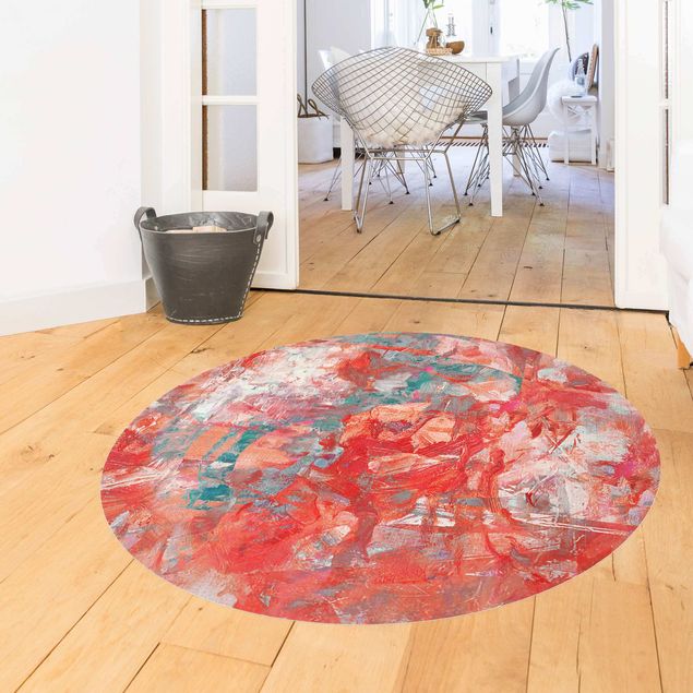 Abstract rugs Red Fire Dance