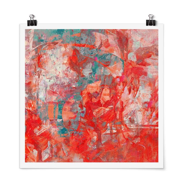 Posters abstract Red Fire Dance