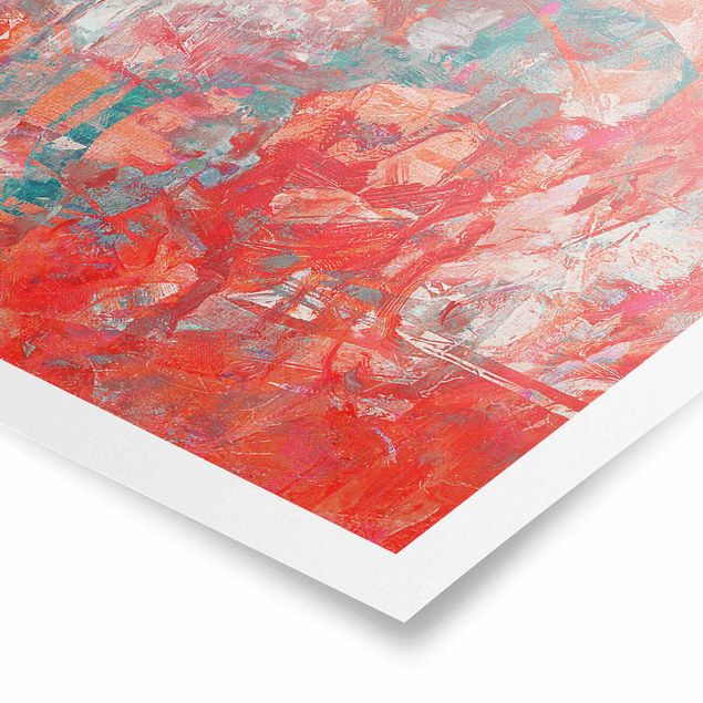 Red canvas wall art Red Fire Dance
