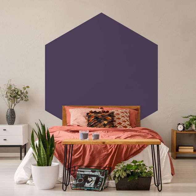 Self-adhesive hexagonal wall mural Red Violet