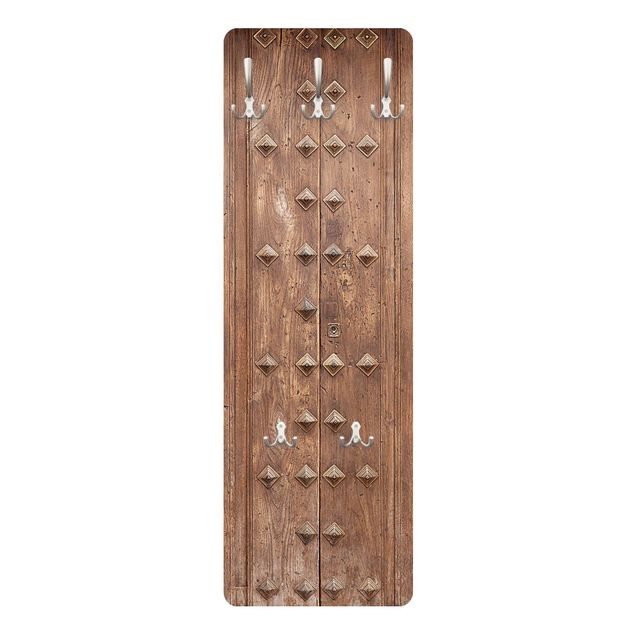 Wall mounted coat rack Rustic Spanish Wooden Door