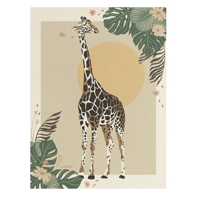 Prints flower Safari Animals - Giraffe