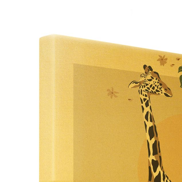 Floral prints Safari Animals - Giraffe And Tiger