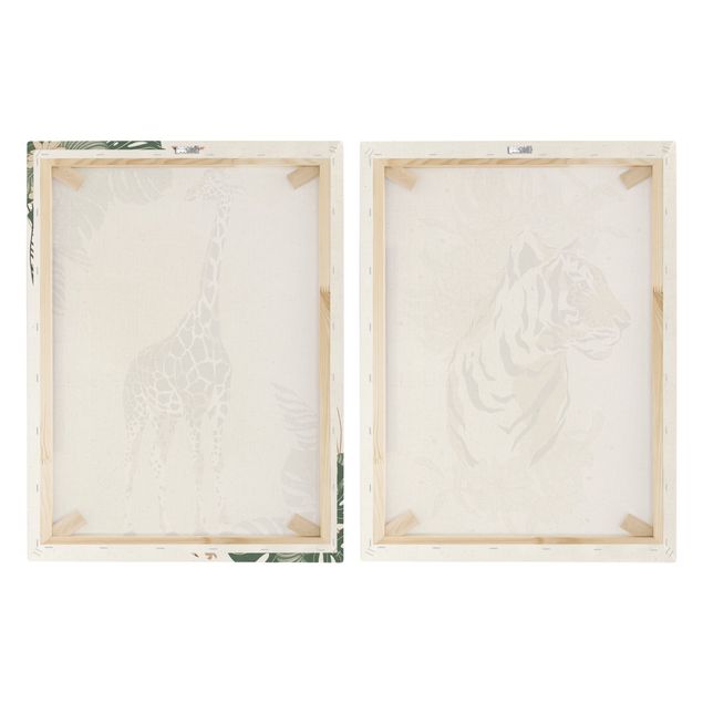 Prints Safari Animals - Giraffe And Tiger