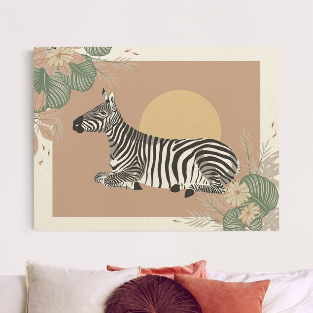 Prints zebra Safari Animals - Zebra At Sunset
