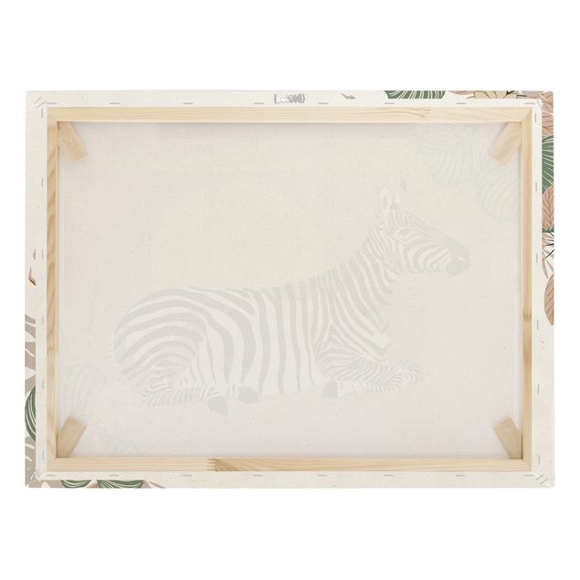 Canvas prints Safari Animals - Zebra At Sunset