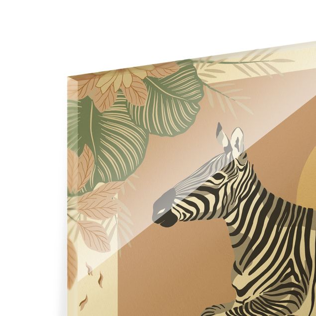 Prints Safari Animals - Zebra At Sunset