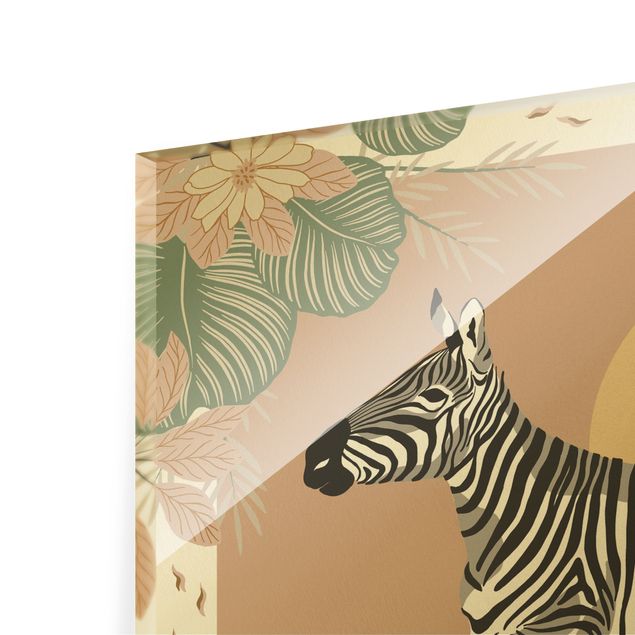 Prints Safari Animals - Zebra At Sunset