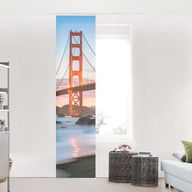Sliding panel curtains architecture and skylines Twilight In San Francisco