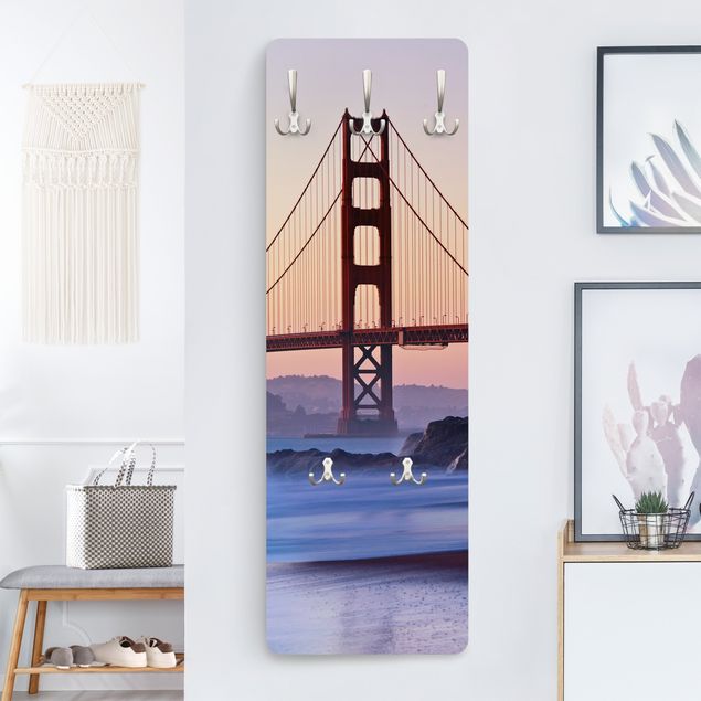 Wall mounted coat rack architecture and skylines San Francisco Romance