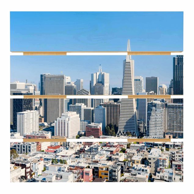 Print on wood - San Francisco Skyline
