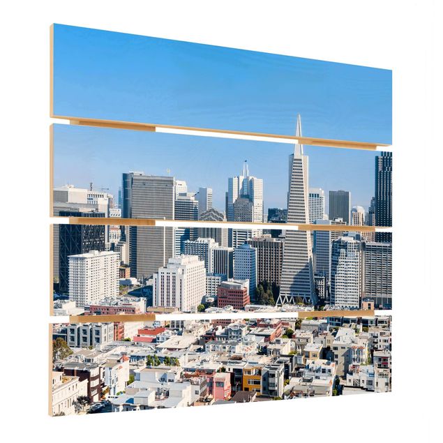 Print on wood - San Francisco Skyline