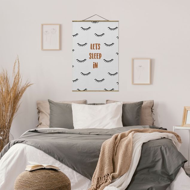Contemporary art prints Bedroom Quote Lets Sleep In