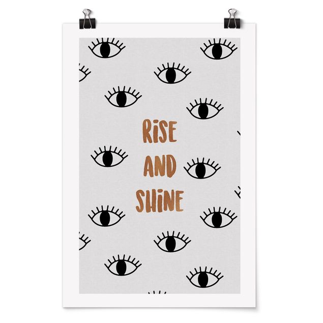 Prints quotes Bedroom Quote Rise & Shine