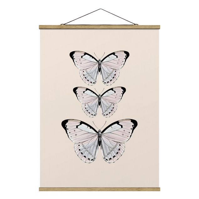 Contemporary art prints Butterfly On Beige