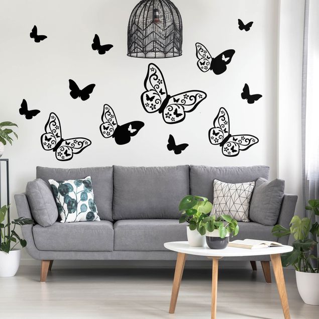 Animal print wall stickers Decorative Buttterflies