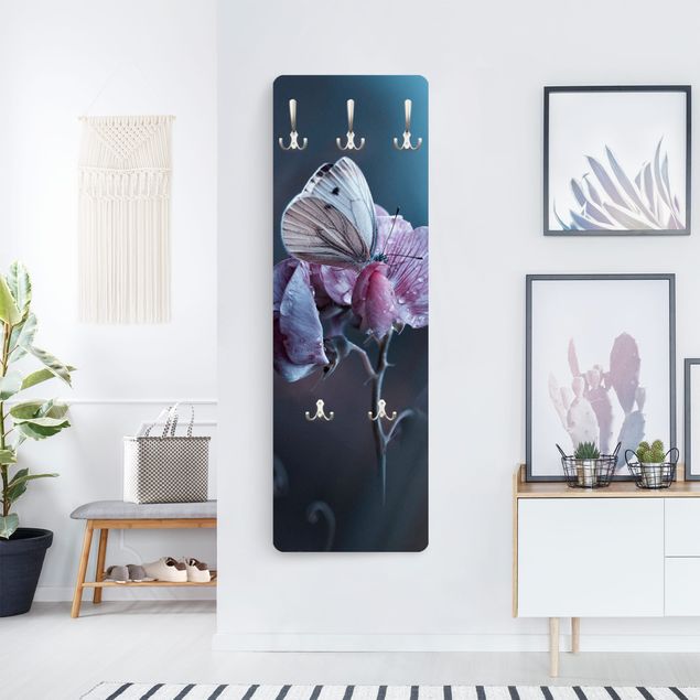 Wall mounted coat rack animals Butterfly In The Rain