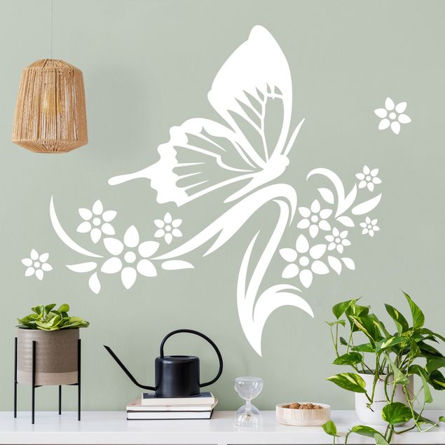 Animal wall decals Butterfly Twig