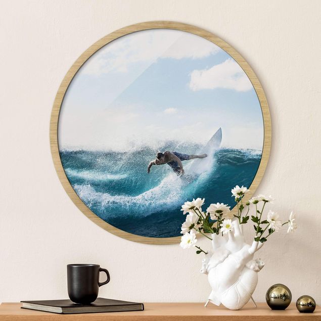 Framed beach prints Catch The Wave