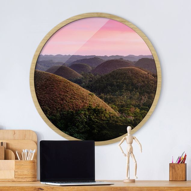 Landscape canvas prints Chocolate Hills At Sunset