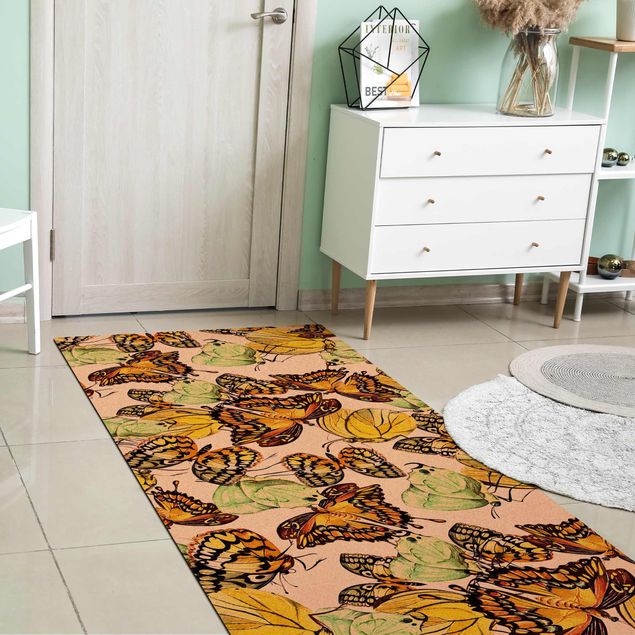 contemporary rugs Swarm Of Yellow Butterflies