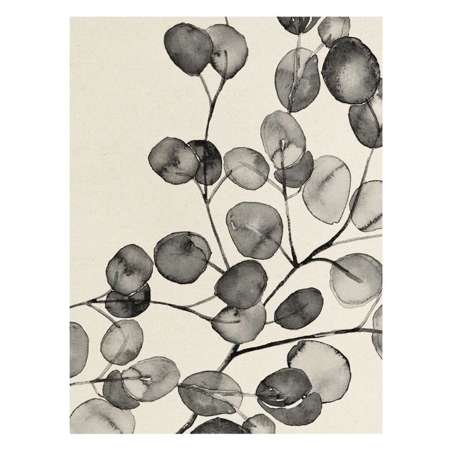 Monika Strigel Art prints Black And White Eucalyptus Twig Watercolour