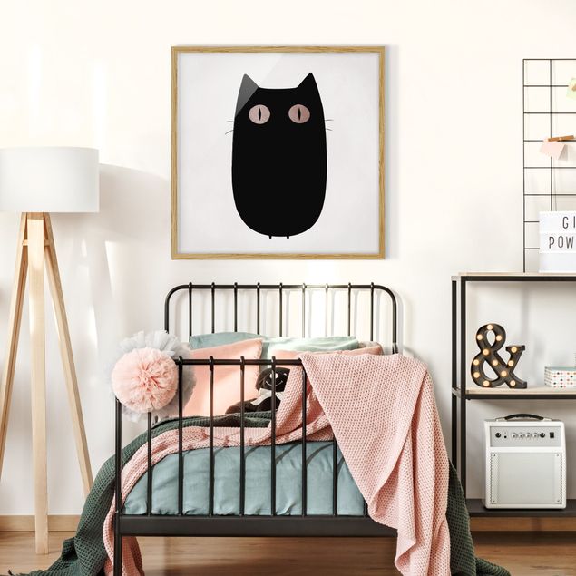 Cat print Black Cat Illustration
