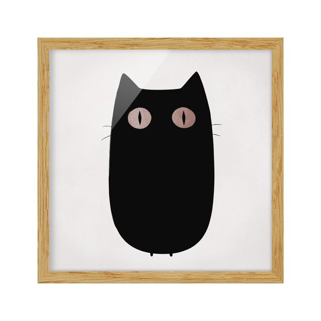Prints animals Black Cat Illustration